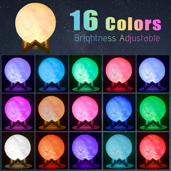 16 Colors Moon Lamp