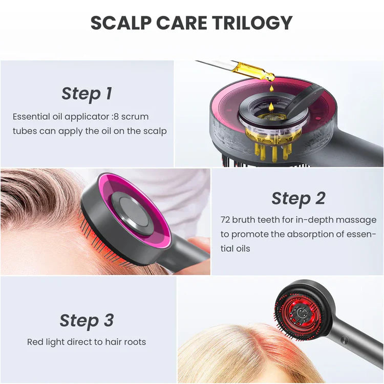 Scalp Massaging Red Light Therapy Hair Growth Brush